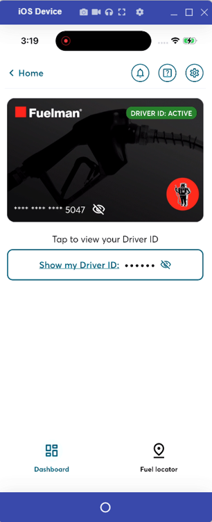 How to use your Driver Dashboard (card details + Driver ID)